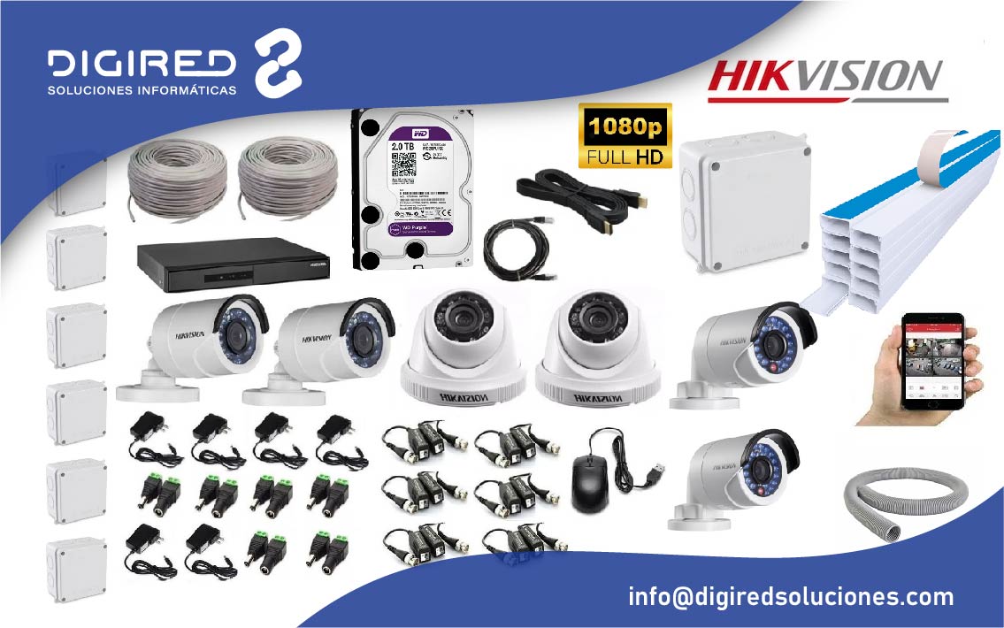 Precio 6 cámaras de seguridad full hd con instalación paquete 3, 6 camaras de seguridad Chiclayo, Lambayeque, Ferreñafe